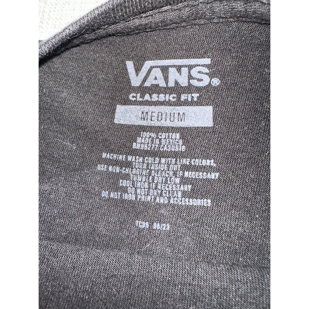 Vans Skull T-Shirt Old Skool Short Sleeve Med Black Tee - Picture 7 of 12